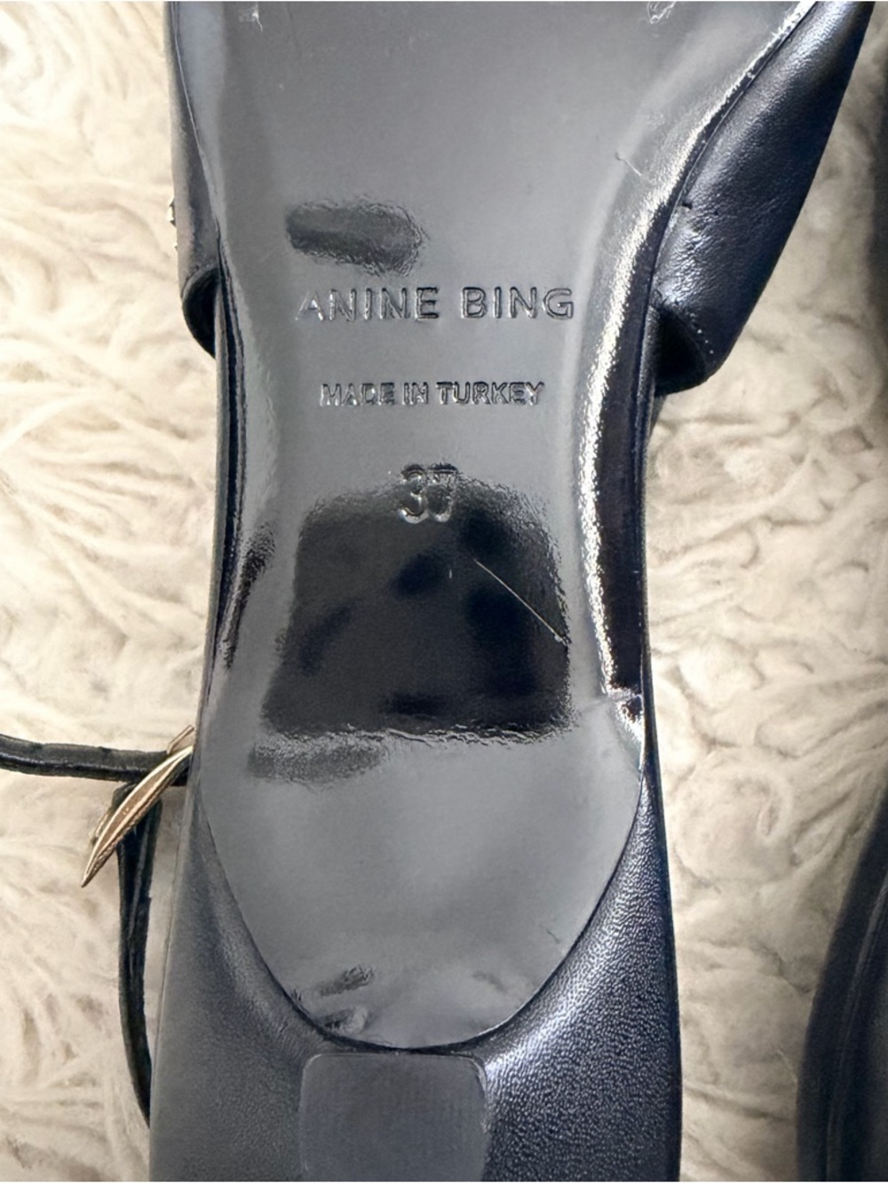 Anine Bing Slingback Kitten Heels - Black - Picture 4 of 9